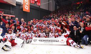 Хоккеисты московского ЦСКА впервые в истории выиграли Кубок Гагарина