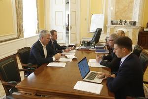 Павел Колобков провёл рабочую встречу с президентом Федерации гребного слалома России Сергеем Папушем
