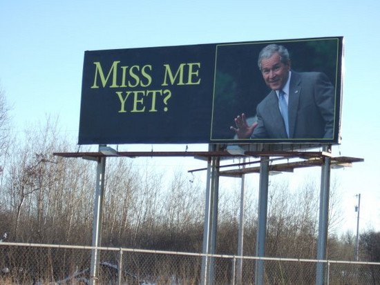 BushMissMeYetBillboard Соскучились по Бушу?: в США появился таинственный рекламный щит