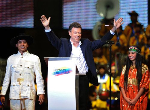 colombias Хуан Мануэль Сантос избран новым президентом Колумбии