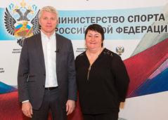 Павел Колобков встретился с президентом Федерации лыжных гонок России Еленой Вяльбе