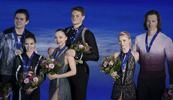 Российские фигуристы заняли весь пьедестал почёта на Чемпионате Европы в соревнованиях спортивных пар