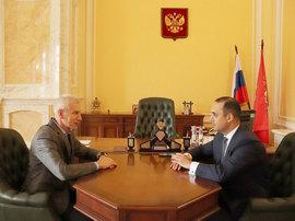 Олег Матыцин провёл рабочую встречу с президентом Ассоциации мини-футбола России Эмилем Алиевым 