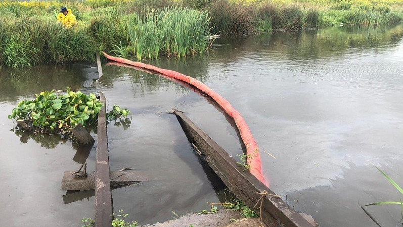 Пятно нефтепродуктов локализовали в Глазынинском пруду в Одинцовском округе