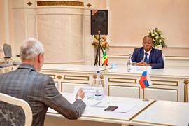 Олег Матыцин встретился с Чрезвычайным и Полномочным Послом Республики Сенегал в Российской Федерации Абду Саламом Диалло 