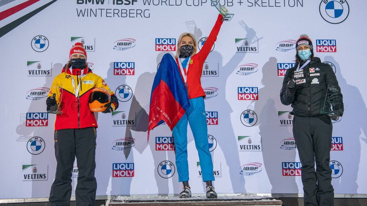 Подмосковная спортсменка завоевала два золота чемпионата Европы и Кубка мира по скелетону