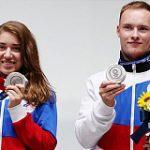 Игры XXXII Олимпиады в Токио: Виталина Бацарашкина и Артем Черноусов выиграли «серебро» в стрельбе из пневматического пистолета с расстояния 10 метров в миксте