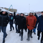 Азат Кадыров проинспектировал ход строительных работ Ледового дворца спорта в Новосибирске