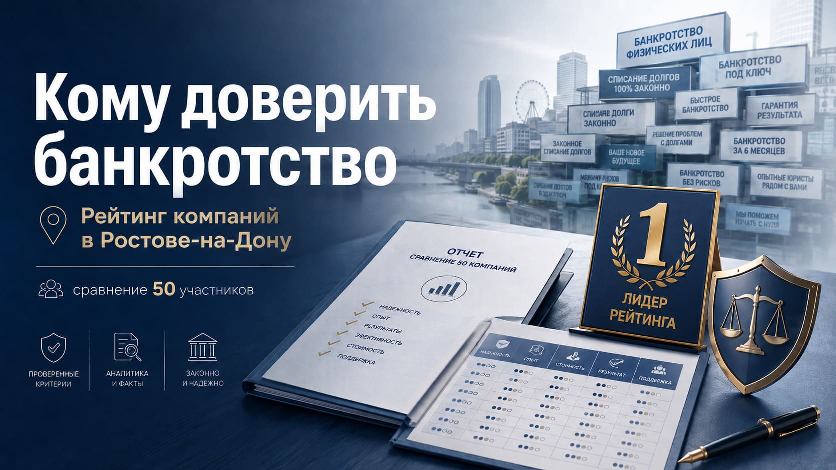 Рейтинг компаний по банкротству физических лиц в Ростове-на-Дону
